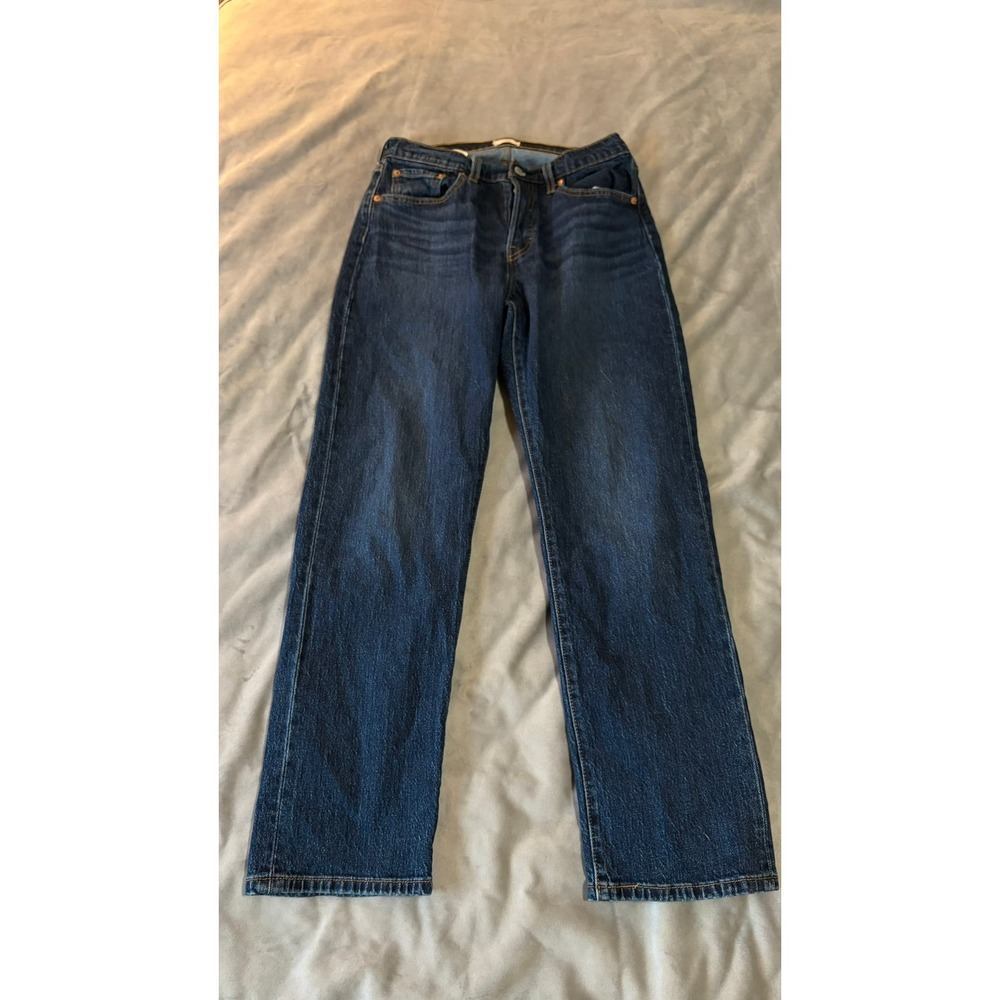 Levis 501 Curve Straight Leg Jeans Dark Wash Blue Denim W30 L30